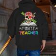 Pirate Teacher Halloween Skull Adult Men Zip Up Hoodie Back Print, funny gift Pirate Teacher Halloween Skull Adult Men Zip Up Hoodie Back Print, funny gift