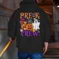 Pre-K Boo Crew Teacher Student Halloween Costume Men Zip Up Hoodie Back Print, funny gift
