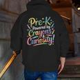 Pre-K Crayons & Curiosity Preschool Teachers Life Tie Dye Men Zip Up Hoodie Back Print, funny gift Pre-K Crayons & Curiosity Preschool Teachers Life Tie Dye Men Zip Up Hoodie Back Print, funny gift