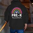 Pre-K Teacher Cute Pre Kindergarten For Teachers Rainbow For Men Women Kids Men Zip Up Hoodie Back Print, funny gift Pre-K Teacher Cute Pre Kindergarten For Teachers Rainbow For Men Women Kids Men Zip Up Hoodie Back Print, funny gift