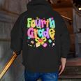 Preppy Fourth Grade Back To School 4th Grade Teacher Girls Men Zip Up Hoodie Back Print, 4th Grade Teacher Hoodies, funny gift