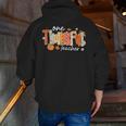 Preppy One Thankful Teacher Coquette Thanksgiving Teacher Men Zip Up Hoodie Back Print, funny gift Preppy One Thankful Teacher Coquette Thanksgiving Teacher Men Zip Up Hoodie Back Print, funny gift