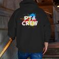 PTA Crew Back To School Volunteer Board Mom Parent Teacher Men Zip Up Hoodie Back Print, funny gift