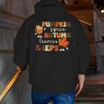 Pumpkin Spice Autumn Leaves IEPS Sped Teacher Fall Men Zip Up Hoodie Back Print, funny gift