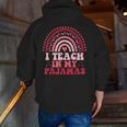 Rainbow Retro Homeschool Mom Teacher I Teach In My Pajamas Men Zip Up Hoodie Back Print, funny gift Rainbow Retro Homeschool Mom Teacher I Teach In My Pajamas Men Zip Up Hoodie Back Print, funny gift