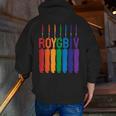 Rainbow Roygbiv Kids Artist Costume Art Teacher Men Zip Up Hoodie Back Print, funny gift