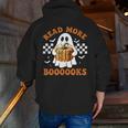 Read More Books Halloween Retro Pumpkin Reading Fall Teacher Men Zip Up Hoodie Back Print, funny gift