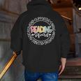 Reading Squad Teacher Reader Librarian Interventionist Team Men Zip Up Hoodie Back Print, funny gift