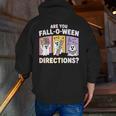 Retro Are You Fall O Ween Directions Teacher Halloween Ghost Men Zip Up Hoodie Back Print, funny gift