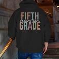 Retro Fifth Grade Dream Team Groovy Teacher Back To School Men Women Girls Kids Men Zip Up Hoodie Back Print, Groovy Teacher Hoodies, funny gift