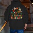 Retro Instructional Assistant Wildflowers Teacher Aide Men Zip Up Hoodie Back Print, funny gift Retro Instructional Assistant Wildflowers Teacher Aide Men Zip Up Hoodie Back Print, funny gift