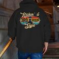 Retro Kickin It 3rd Grade Style Teacher Back To School Men Women Men Zip Up Hoodie Back Print, funny gift
