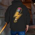 Retro Pencil Pencil Back To School Teacher Student Men Zip Up Hoodie Back Print, funny gift