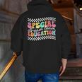 Retro Special Education Squad Groovy Dream Team SPED Teacher Men Zip Up Hoodie Back Print, Groovy Teacher Hoodies, funny gift Retro Special Education Squad Groovy Dream Team SPED Teacher Men Zip Up Hoodie Back Print, Groovy Teacher Hoodies, funny gift
