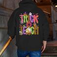 Retro Trick Or Teach Leopard Ghost Halloween Spooky Teacher Men Zip Up Hoodie Back Print, funny gift Retro Trick Or Teach Leopard Ghost Halloween Spooky Teacher Men Zip Up Hoodie Back Print, funny gift