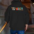 School Teacher Men And Women Back To School Teachers Men Zip Up Hoodie Back Print, funny gift
