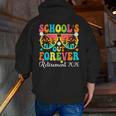 School's Out Forever Retirement 2026 Retro Retired Teacher Men Zip Up Hoodie Back Print, funny gift