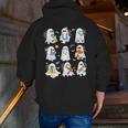 Science Teacher Ghost Laboratory Halloween Teacher Men Zip Up Hoodie Back Print, Science Teacher Hoodies, funny gift