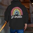 Sé Amable Spanish Bilingual Teacher Be Kind Boho Rainbow Men Zip Up Hoodie Back Print, funny gift Sé Amable Spanish Bilingual Teacher Be Kind Boho Rainbow Men Zip Up Hoodie Back Print, funny gift
