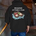 Sea Otter Book Reading Shirt For Bookworm Teachers Men Zip Up Hoodie Back Print, funny gift Sea Otter Book Reading Shirt For Bookworm Teachers Men Zip Up Hoodie Back Print, funny gift