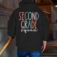 Second Grade Squad 2nd Grade Teacher Women Back To School Men Zip Up Hoodie Back Print, 2nd Grade Teacher Hoodies, funny gift