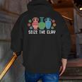 Seize The Clay Pottery Teacher Ceramics Potter Maker Men Zip Up Hoodie Back Print, funny gift Seize The Clay Pottery Teacher Ceramics Potter Maker Men Zip Up Hoodie Back Print, funny gift