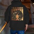 Smart Teacher Afro Girl Melanin African American Wowen Men Zip Up Hoodie Back Print, funny gift