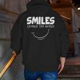 Smile Smiles Change The World Teacher T-Shirt Happy T-Shirt Men Zip Up Hoodie Back Print, funny gift