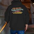 Spanish Teacher Dual Language Bilingual Teacher Cute Preppy Men Zip Up Hoodie Back Print, funny gift