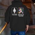 Special Ed Teacher Dabbing Unicorn Teacher Women Men Zip Up Hoodie Back Print, funny gift Special Ed Teacher Dabbing Unicorn Teacher Women Men Zip Up Hoodie Back Print, funny gift