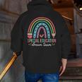 Special Education Dream Team Rainbow SPED Teacher Autism Men Zip Up Hoodie Back Print, funny gift