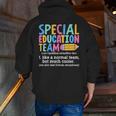 Special Education Team Definition Retro Ed Team Crew Teacher Men Zip Up Hoodie Back Print, funny gift