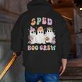 SPED Boo Crew Halloween Floral Ghost Special Ed SPED Teacher For Men Women Kids Men Zip Up Hoodie Back Print, funny gift SPED Boo Crew Halloween Floral Ghost Special Ed SPED Teacher For Men Women Kids Men Zip Up Hoodie Back Print, funny gift