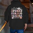 Spooky Music Teacher Halloween Music Teaching Men Women Men Zip Up Hoodie Back Print, funny gift