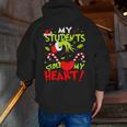 My Students Stole My Heart Teacher Holiday Merry Christmas Men Zip Up Hoodie Back Print, funny gift