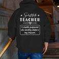 Substitute Teacher Definition Men Zip Up Hoodie Back Print, funny gift Substitute Teacher Definition Men Zip Up Hoodie Back Print, funny gift