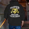 Super 2nd Grade Teacher Hero Men Zip Up Hoodie Back Print, Super Teacher Hoodies, 2nd Grade Teacher Hoodies, funny gift