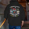I Survived 100 Days Of School Teacher Kids Cat Lover Men Zip Up Hoodie Back Print, funny gift I Survived 100 Days Of School Teacher Kids Cat Lover Men Zip Up Hoodie Back Print, funny gift