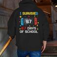 I Survived 67 Days Of School 67 Teacher Squad Matching Men Zip Up Hoodie Back Print, funny gift I Survived 67 Days Of School 67 Teacher Squad Matching Men Zip Up Hoodie Back Print, funny gift