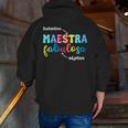 Sustantivo Maestra Fabulosa Adjetivo Spanish Teacher Men Zip Up Hoodie Back Print, funny gift Sustantivo Maestra Fabulosa Adjetivo Spanish Teacher Men Zip Up Hoodie Back Print, funny gift