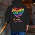 It Takes a Big Heart To Shape Little Minds Teacher Men Zip Up Hoodie Back Print, funny gift
