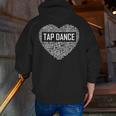 Tap Dance Heart Lover Tap Dancer Dancing Teacher For Men Women Girls Kids Men Zip Up Hoodie Back Print, funny gift