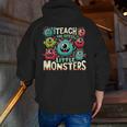 I Teach The Cutest Little Monsters Teacher Halloween Outfit Men Zip Up Hoodie Back Print, funny gift I Teach The Cutest Little Monsters Teacher Halloween Outfit Men Zip Up Hoodie Back Print, funny gift