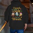 I Teach The Cutest Owls On The Branch Teacher Fall Autumn Men Zip Up Hoodie Back Print, funny gift