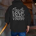 Teach Love Inspire Retro Teacher Kids Back To School Men Zip Up Hoodie Back Print, funny gift Teach Love Inspire Retro Teacher Kids Back To School Men Zip Up Hoodie Back Print, funny gift