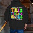 This Teacher 80s 90s Teachers's Day Glows Last Day Of School Men Zip Up Hoodie Back Print, 90s Teacher Hoodies, funny gift