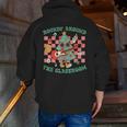 Teacher Christmas Rockin' Around The Classroom Men Women Kids Men Zip Up Hoodie Back Print, funny gift