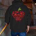 Teacher Day T Shirt Appreciation Day Apple Teach Learn Men Zip Up Hoodie Back Print, funny gift