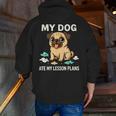 Teacher My Dog Ate My Lesson Plans School Staff Men Zip Up Hoodie Back Print, funny gift