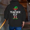 The Teacher Elf Matching Family Christmas Men Zip Up Hoodie Back Print, funny gift The Teacher Elf Matching Family Christmas Men Zip Up Hoodie Back Print, funny gift